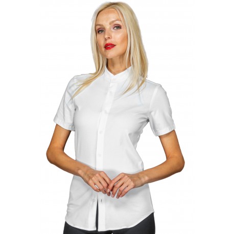 Shirt Portorico Unisexshort sleeveWhite 97% Cotton Jersey - 3% Spandex ISACCO 062700M
