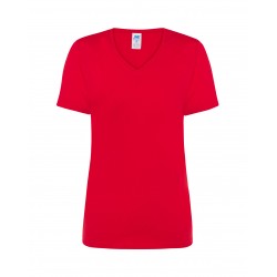 Regular lady v-neck rossa