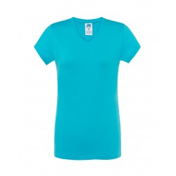 REGULAR LADY V-NECK turchese