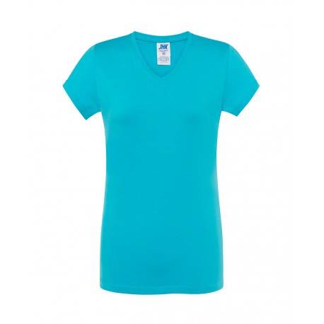 REGULAR LADY V-NECK turchese