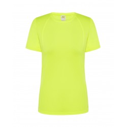 T-shirt sport donna giallo fluor
