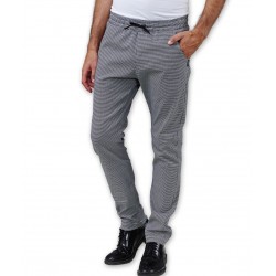 PANTALONE CUOCO Bianco e Nero Quadri