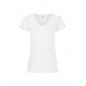 T-SHIRT LADY FIT COLLO A V - BIANCO - davanti