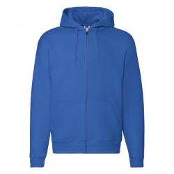 Felpa Cappuccio Zip Blu Royal