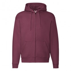 Felpa Cappuccio Zip Bordeaux