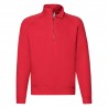 Felpa Collo Zip Rossa