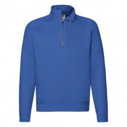 Felpa Collo Zip Blu Royal