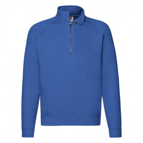 Felpa Collo Zip Blu Royal