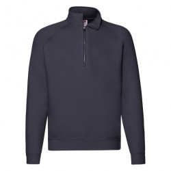 Felpa Collo Zip Blu Notte