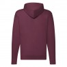 Felpa Cappuccio Zip Bordeaux