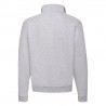 Felpa Collo Zip Grigio Melange