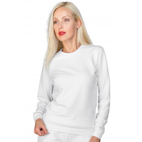 Felpa Unisex Girocollo Bianco ISACCO 130320