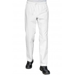 Pantalone Con Elastico Senza Tasche Bianco ISACCO 043810