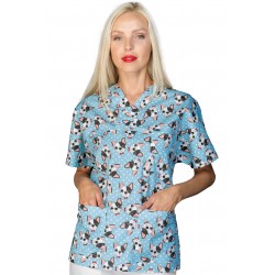 Tunic V-Neck Blue Dog ISACCO 045010