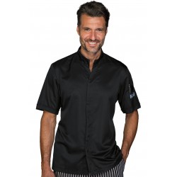Chef Jacket Sincler Superdry short sleeve Black ISACCO 058881M