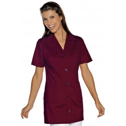 Kasack marbella kurze Ärmel bordeaux 65% Polyester  35% Baumwolle - ISACCO 031593M