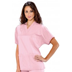 CASACCA COLLO A V POL/COT ROSA