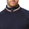 Felpa Zip Collo Alto Blu Navy Italy JHK