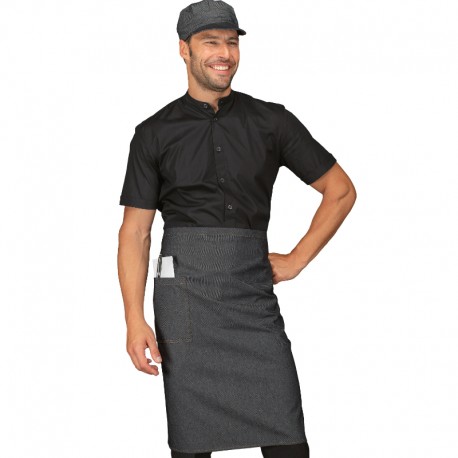 Apron DAKAR CM 100X70 BLACK JEANS 100 % COTTON ISACCO 085141