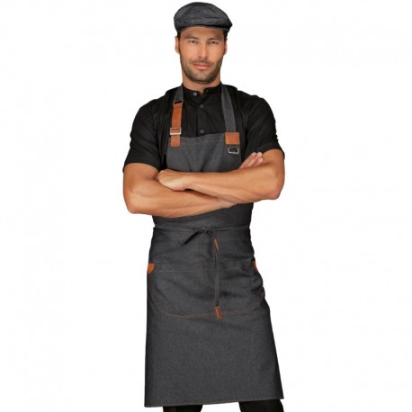 GREMBIULE KANSAS BLACK JEANS 100 % Cotone ISACCO 088341