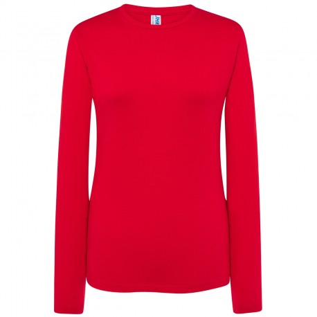T-Shirt Regular Lady Rosso Manica Lunga