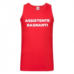 Canotta Uomo Rossa Bagnino 100% Cotone