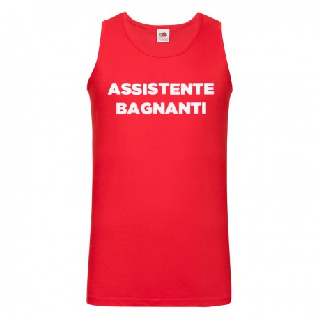 Canotta Uomo Rossa Bagnino 100% Cotone