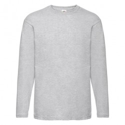 T-shirt valueweight Grigio Manica Lunga