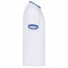 T-shirt ringer uomo Bianco con profili Blu royal