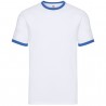 T-shirt ringer uomo Bianco con profili Blu royal