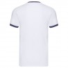 T-shirt ringer uomo Bianco con profili Blu Navy