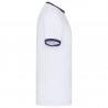T-shirt ringer uomo Bianco con profili Blu Navy