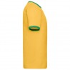 T-SHIRT RINGER PROFILO VERDE MELA - GIALLO