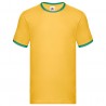 T-SHIRT RINGER PROFILO VERDE MELA - GIALLO