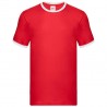 T-shirt ringer Rossa profilo bianco