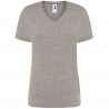 Regular lady v-neck grigio melange