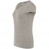 Regular lady v-neck grigio melange