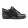 Calzatura donna Ticino stringata in pelle e tessuto 46448 Soldini