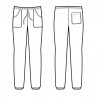PANTAGIAFFA PDP BIANCO+BLU 100% COTONE - ISACCO 044640F