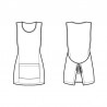 Casacca papeete Cotone Bianca + celeste ISACCO 013042