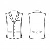 Gilet cameriere wall street unisex nero 