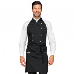 Apron ASSUAN Black + White 65% Pol. 35% Cot. ISACCO 037311
