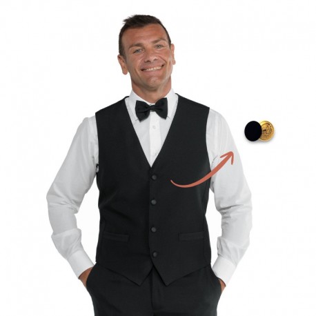 Weste Unisex Schwarz 4Xl ISACCO 033001B