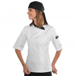 GIACCA LADY SNAPS  BIANCO/NERO