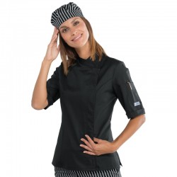 Giacca cuoca lady snaps nero m/m