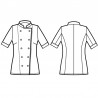 GIACCA LADYCHEF manica corta JEANS 100 % COTTON ISACCO 057577M