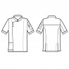 Giacca Cuoco Madrid Manica Corta Grigio 65% Poliestere 35% Cotone ISACCO 059412M