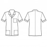 Casacca peter m/m Bianca profili blu cina ISACCO 036106M - 