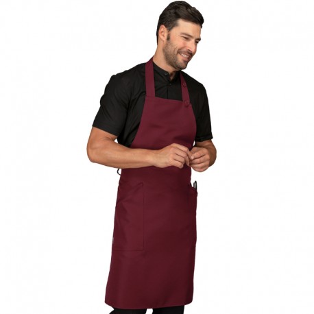 Apron CHAMPAGNE Burgundy 100% Polyester ISACCO 088003