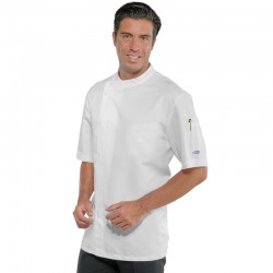 Jacket Chef BILBAO short sleeve White 100 % COTTON ISACCO 059350M
